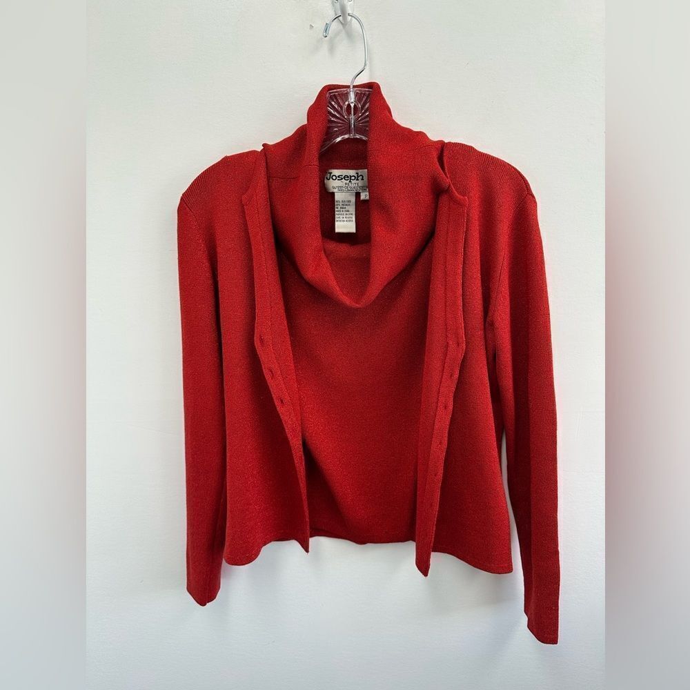 Vintage Jospeh A Silk Knit Twin Set Tank Top and Cardigan Two Piece Set Size S - Picture 7 of 13